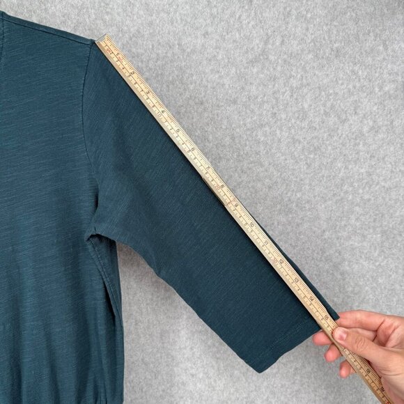 Pact Womens Relaxed Slub Tie Waist Dress Size XS Blue Pockets Casual Knee Length - Picture 11 of 11